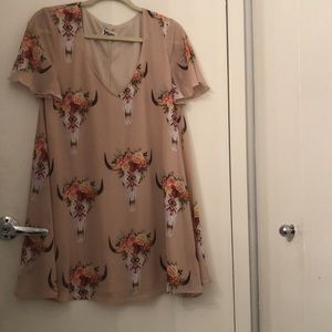 Show Me Your MuMu short dress with flowy sleeves